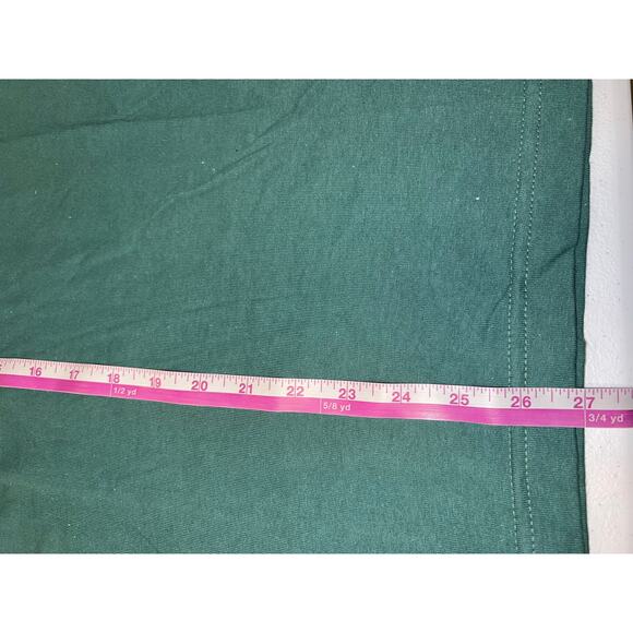 90s Vintage Wild West Green Short Sleeve Blank Shirt HOLE VTG M - Picture 10 of 10